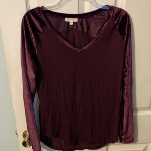 Velvet maroon top